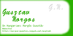 gusztav morgos business card
