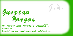 gusztav morgos business card